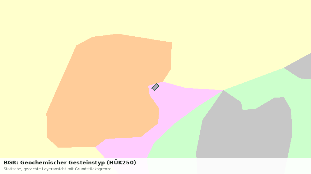 Statische Kartenansicht: BGR: Geochemischer Gesteinstyp (HÜK250)