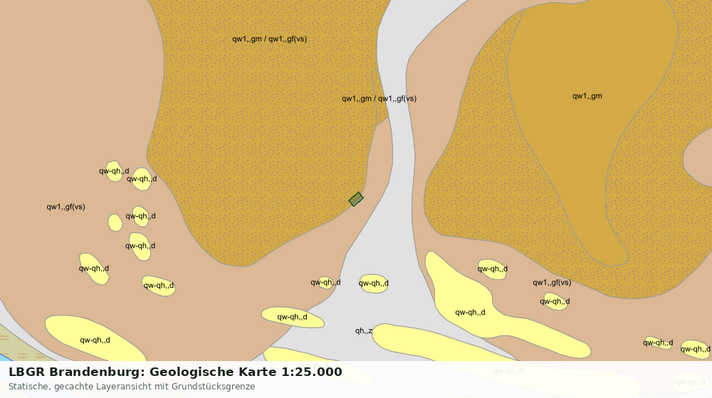 Statische Kartenansicht: LBGR Brandenburg: Geologische Karte 1:25.000