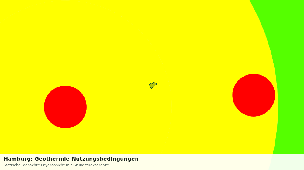 Statische Kartenansicht: Hamburg: Geothermie-Nutzungsbedingungen
