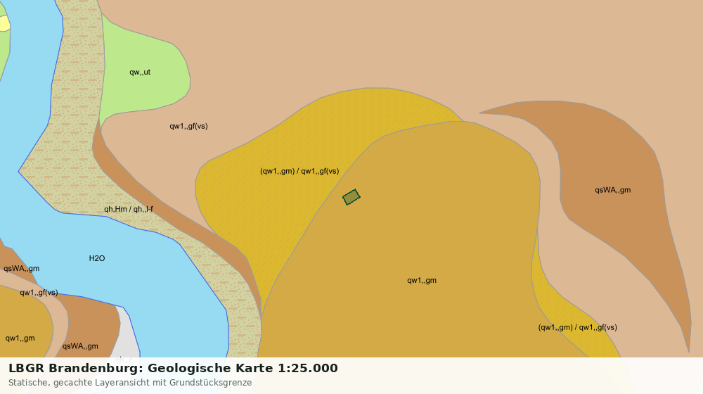 Statische Kartenansicht: LBGR Brandenburg: Geologische Karte 1:25.000