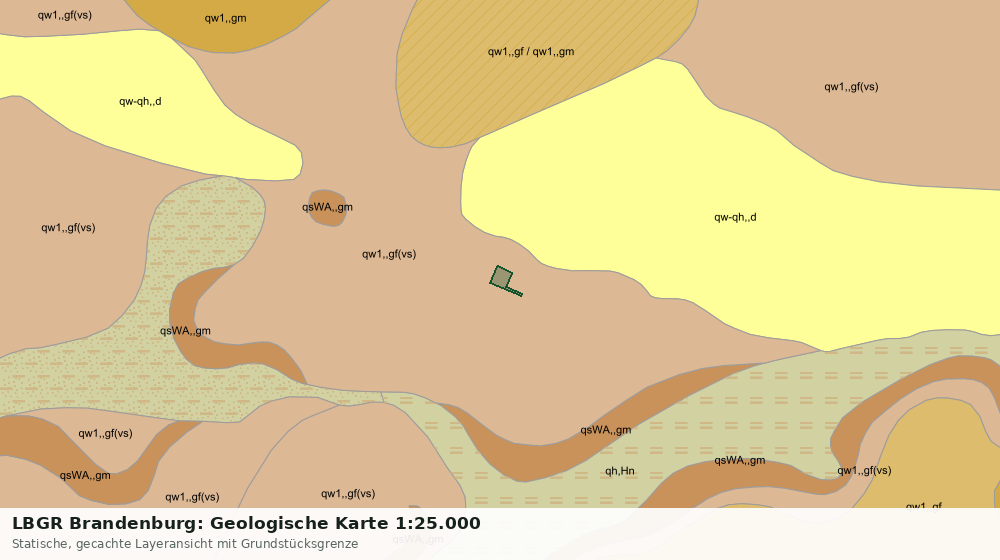 Statische Kartenansicht: LBGR Brandenburg: Geologische Karte 1:25.000