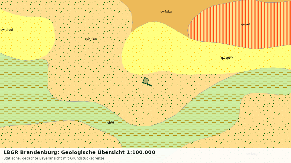Statische Kartenansicht: LBGR Brandenburg: Geologische Übersicht 1:100.000