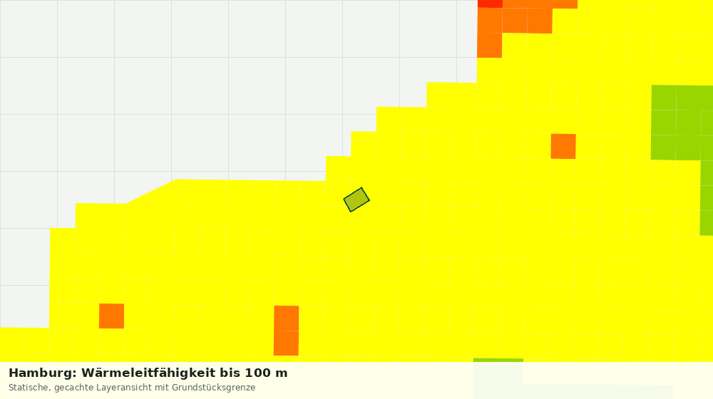 Statische Kartenansicht: Hamburg: Wärmeleitfähigkeit bis 100 m