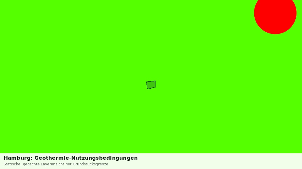 Statische Kartenansicht: Hamburg: Geothermie-Nutzungsbedingungen