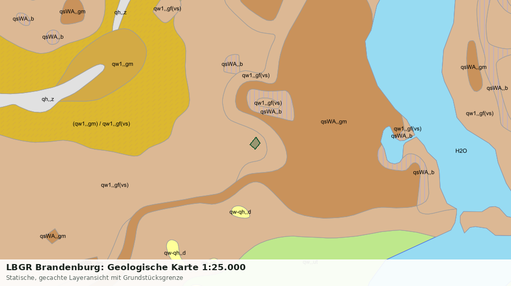Statische Kartenansicht: LBGR Brandenburg: Geologische Karte 1:25.000