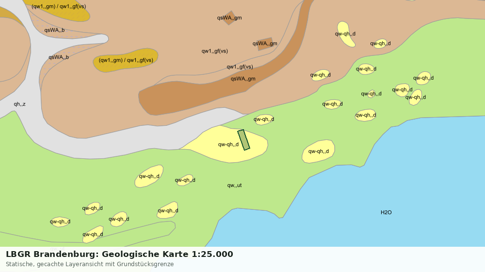 Statische Kartenansicht: LBGR Brandenburg: Geologische Karte 1:25.000