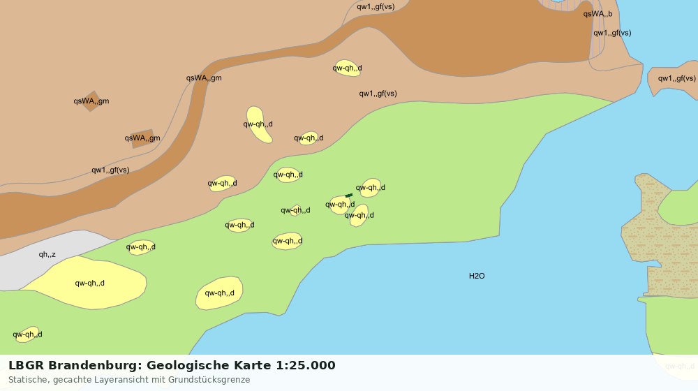 Statische Kartenansicht: LBGR Brandenburg: Geologische Karte 1:25.000