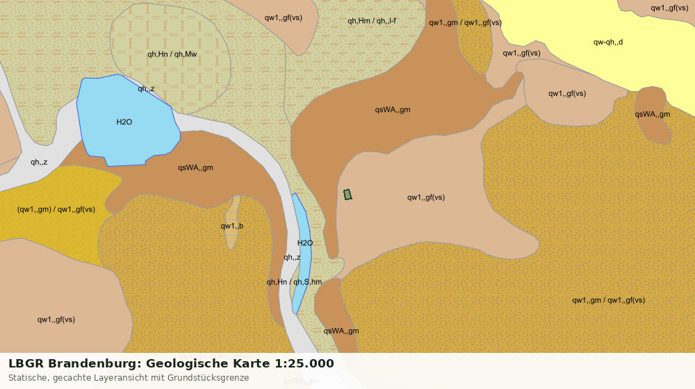 Statische Kartenansicht: LBGR Brandenburg: Geologische Karte 1:25.000