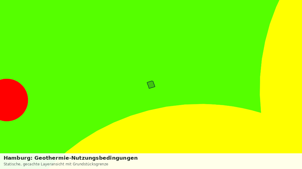 Statische Kartenansicht: Hamburg: Geothermie-Nutzungsbedingungen