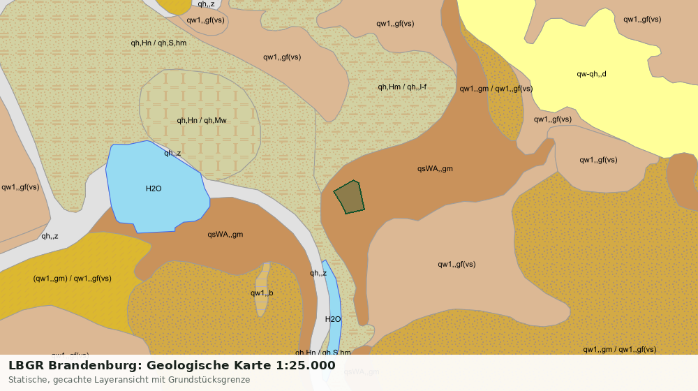 Statische Kartenansicht: LBGR Brandenburg: Geologische Karte 1:25.000