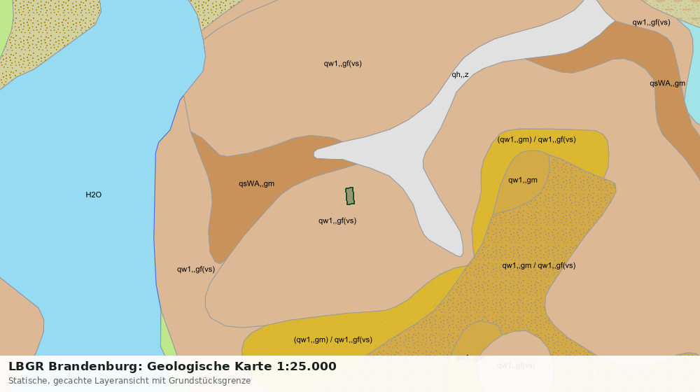 Statische Kartenansicht: LBGR Brandenburg: Geologische Karte 1:25.000