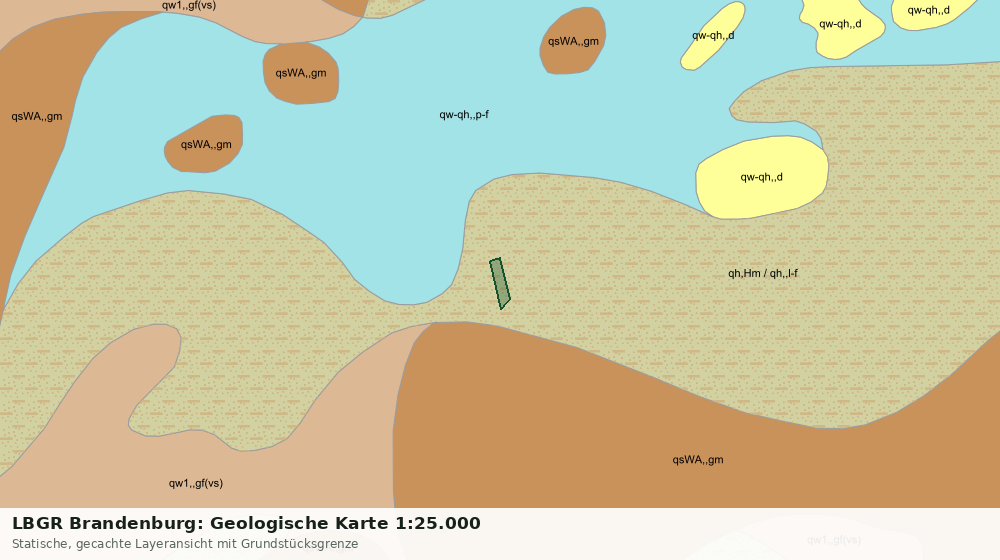 Statische Kartenansicht: LBGR Brandenburg: Geologische Karte 1:25.000