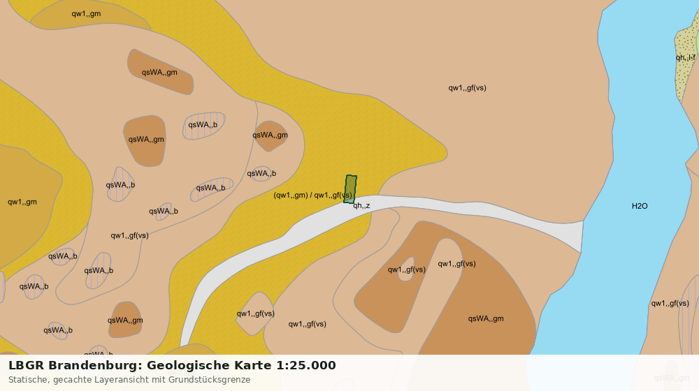 Statische Kartenansicht: LBGR Brandenburg: Geologische Karte 1:25.000