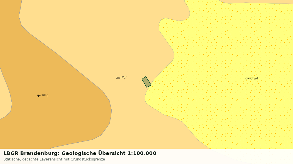 Statische Kartenansicht: LBGR Brandenburg: Geologische Übersicht 1:100.000