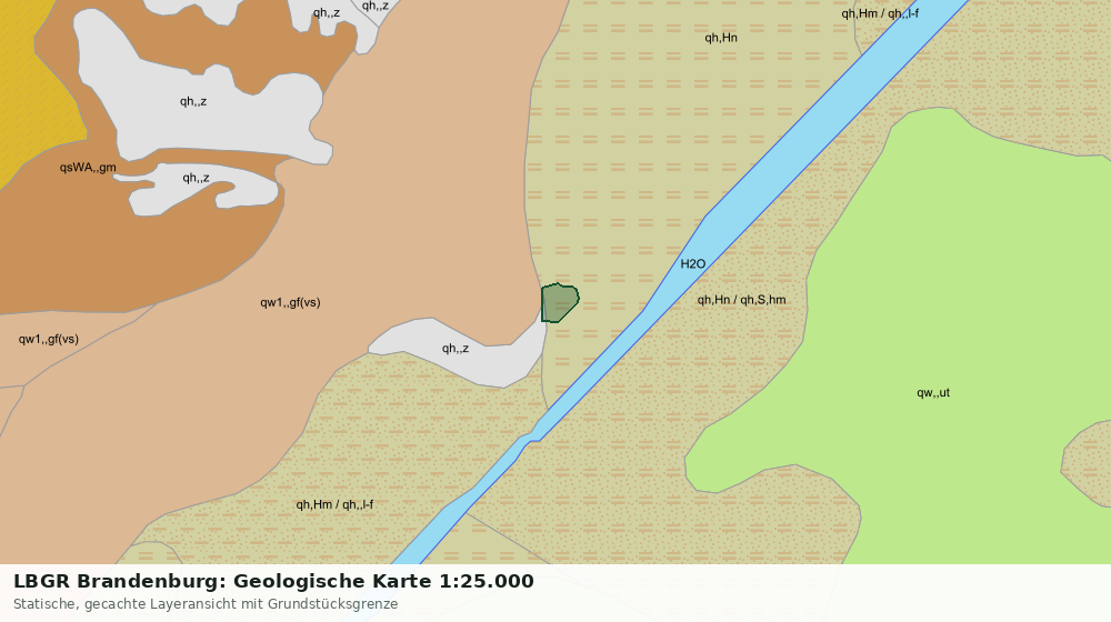 Statische Kartenansicht: LBGR Brandenburg: Geologische Karte 1:25.000