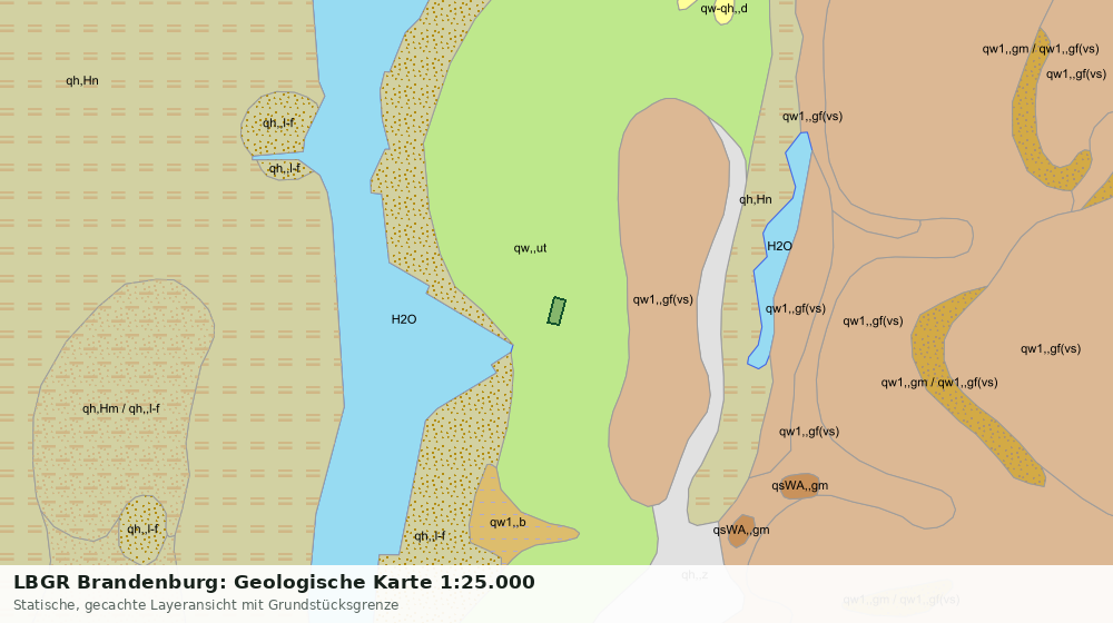 Statische Kartenansicht: LBGR Brandenburg: Geologische Karte 1:25.000