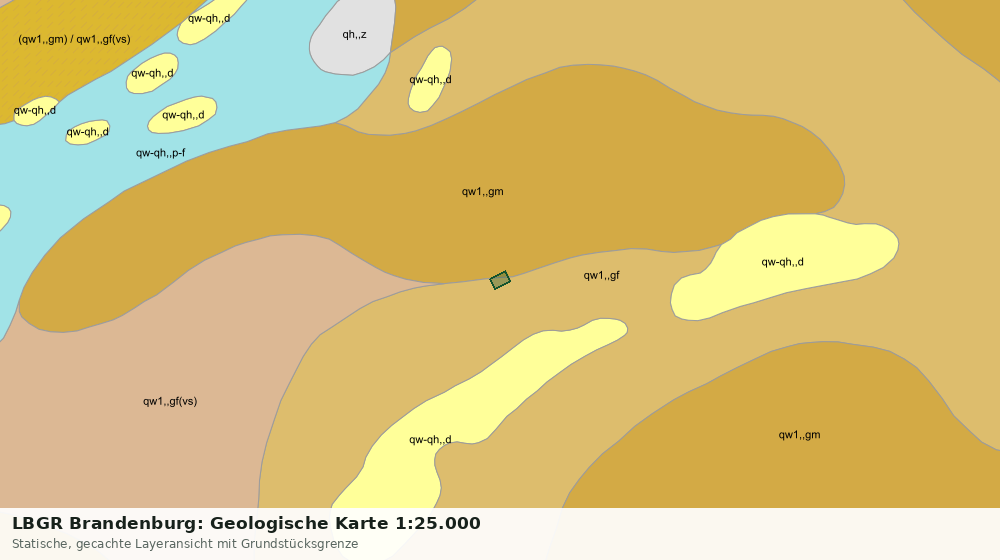 Statische Kartenansicht: LBGR Brandenburg: Geologische Karte 1:25.000