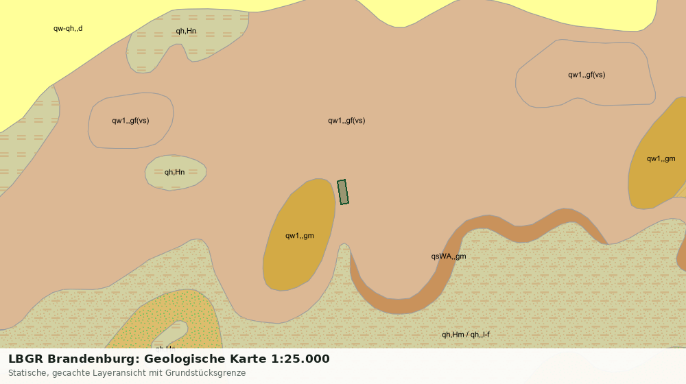 Statische Kartenansicht: LBGR Brandenburg: Geologische Karte 1:25.000