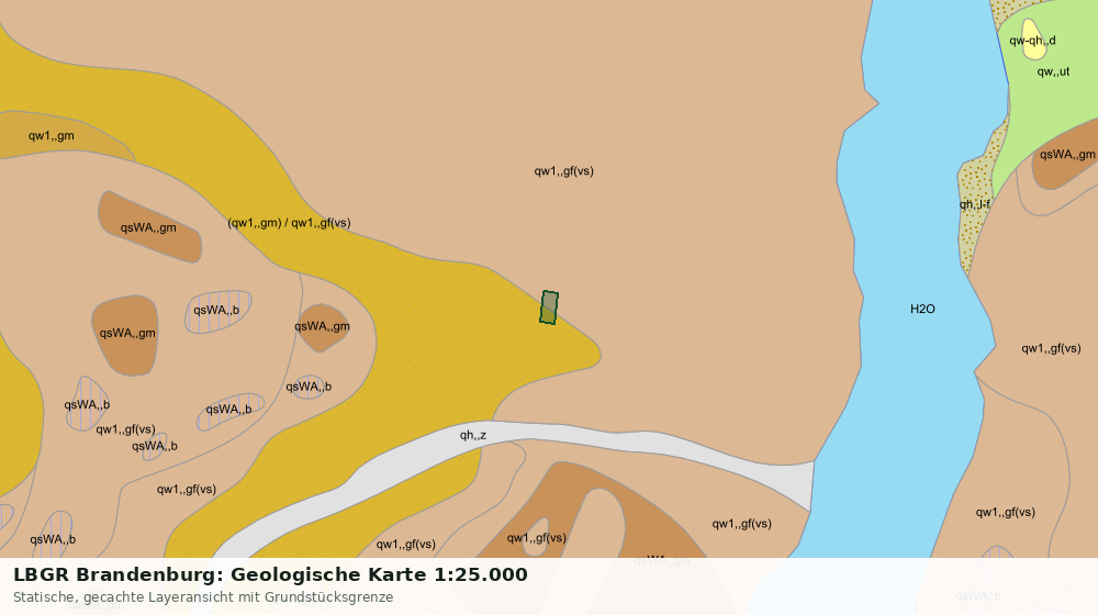 Statische Kartenansicht: LBGR Brandenburg: Geologische Karte 1:25.000