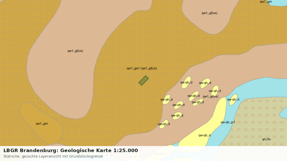Statische Kartenansicht: LBGR Brandenburg: Geologische Karte 1:25.000