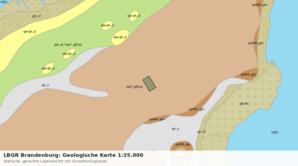 Statische Kartenansicht: LBGR Brandenburg: Geologische Karte 1:25.000