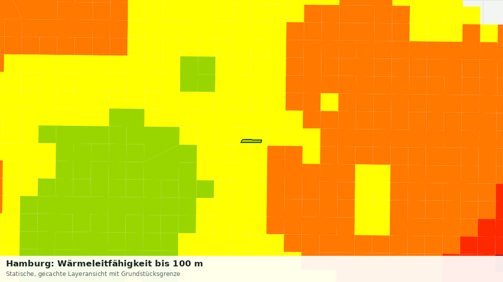 Statische Kartenansicht: Hamburg: Wärmeleitfähigkeit bis 100 m