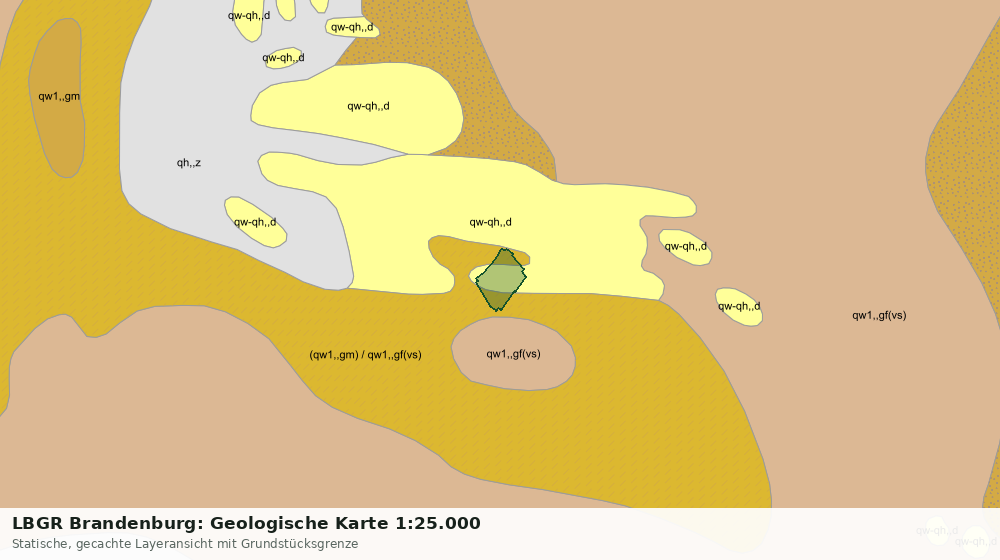 Statische Kartenansicht: LBGR Brandenburg: Geologische Karte 1:25.000