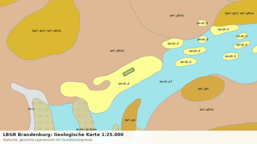 Statische Kartenansicht: LBGR Brandenburg: Geologische Karte 1:25.000