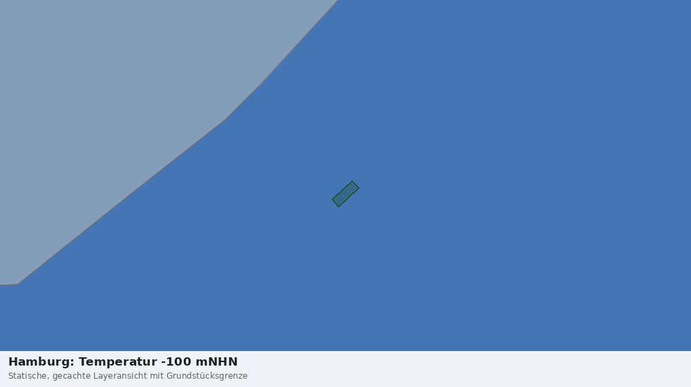 Statische Kartenansicht: Hamburg: Temperatur -100 mNHN
