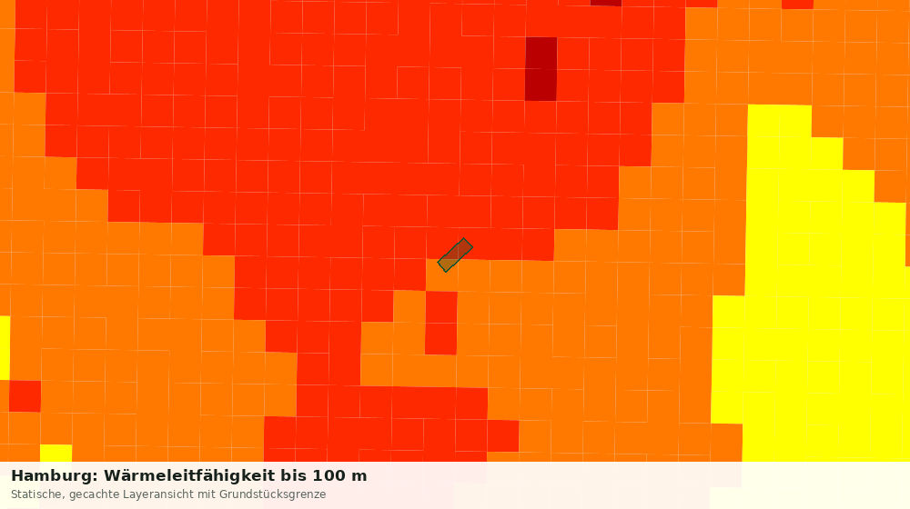 Statische Kartenansicht: Hamburg: Wärmeleitfähigkeit bis 100 m