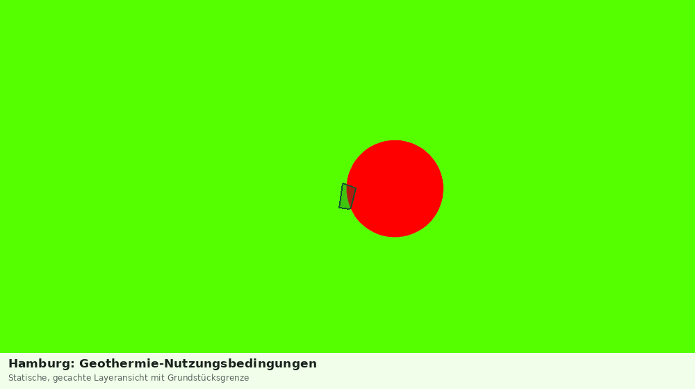 Statische Kartenansicht: Hamburg: Geothermie-Nutzungsbedingungen