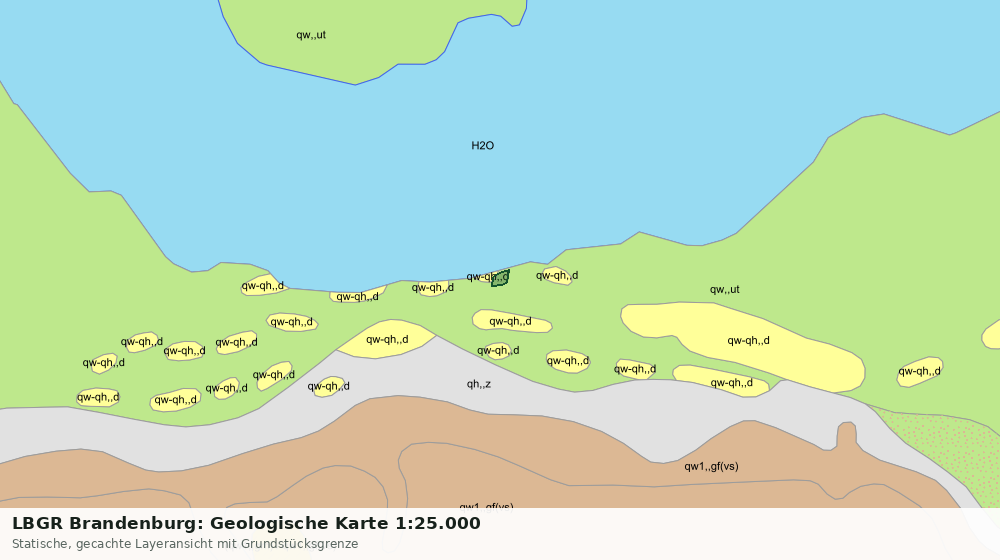 Statische Kartenansicht: LBGR Brandenburg: Geologische Karte 1:25.000