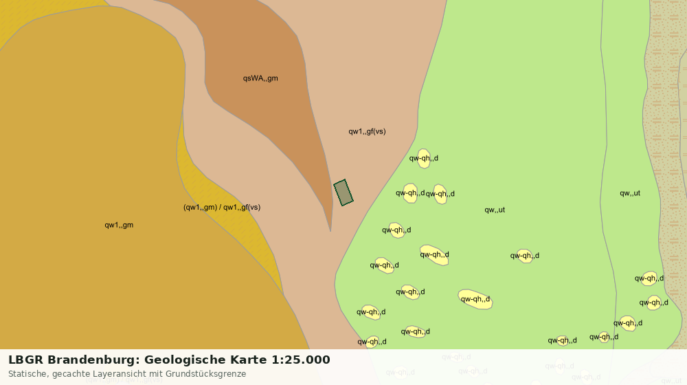 Statische Kartenansicht: LBGR Brandenburg: Geologische Karte 1:25.000