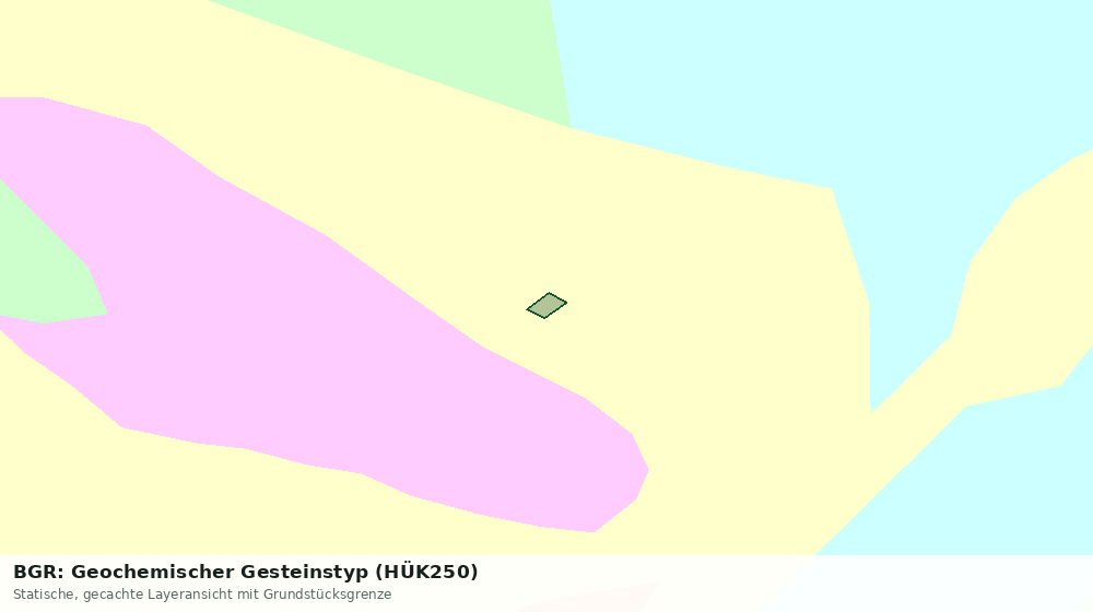 Statische Kartenansicht: BGR: Geochemischer Gesteinstyp (HÜK250)