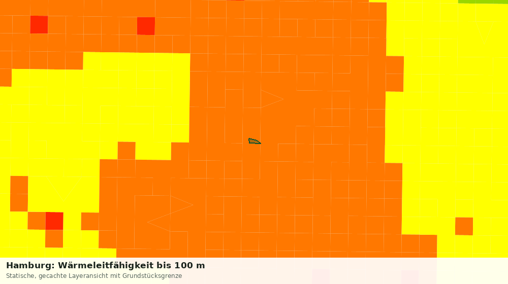 Statische Kartenansicht: Hamburg: Wärmeleitfähigkeit bis 100 m