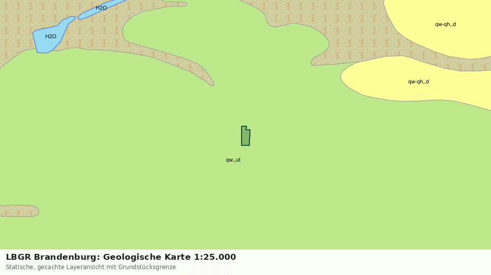 Statische Kartenansicht: LBGR Brandenburg: Geologische Karte 1:25.000