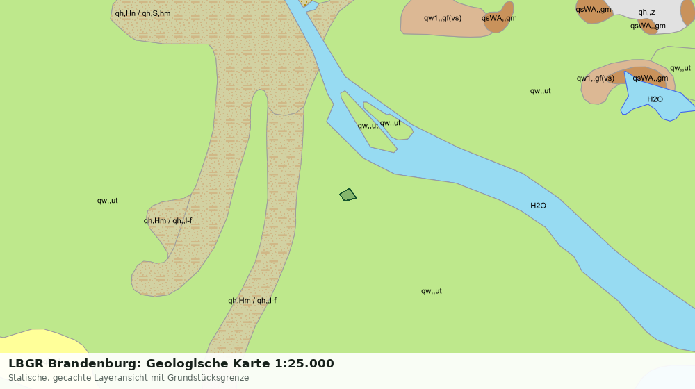 Statische Kartenansicht: LBGR Brandenburg: Geologische Karte 1:25.000