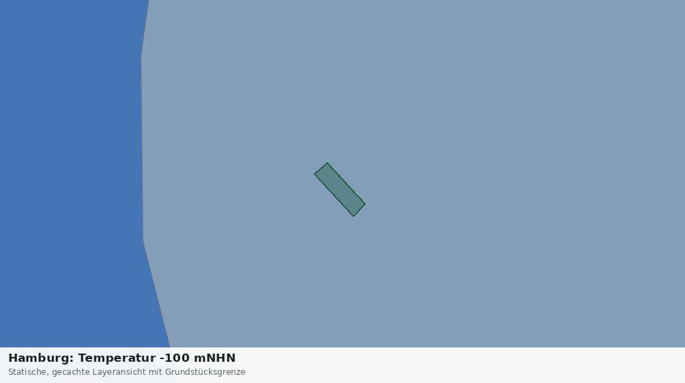 Statische Kartenansicht: Hamburg: Temperatur -100 mNHN