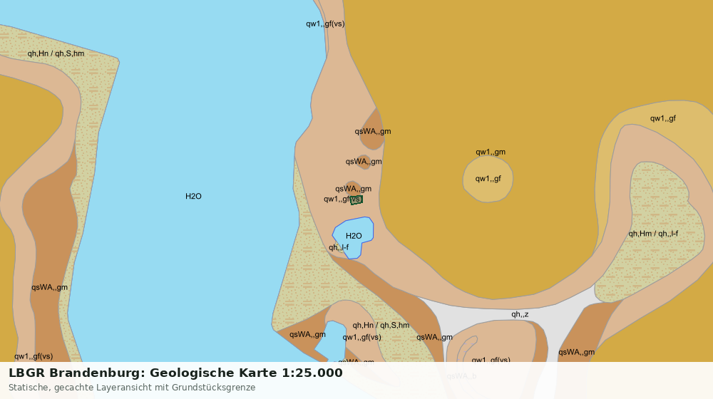Statische Kartenansicht: LBGR Brandenburg: Geologische Karte 1:25.000