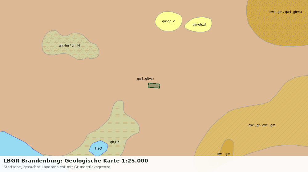 Statische Kartenansicht: LBGR Brandenburg: Geologische Karte 1:25.000