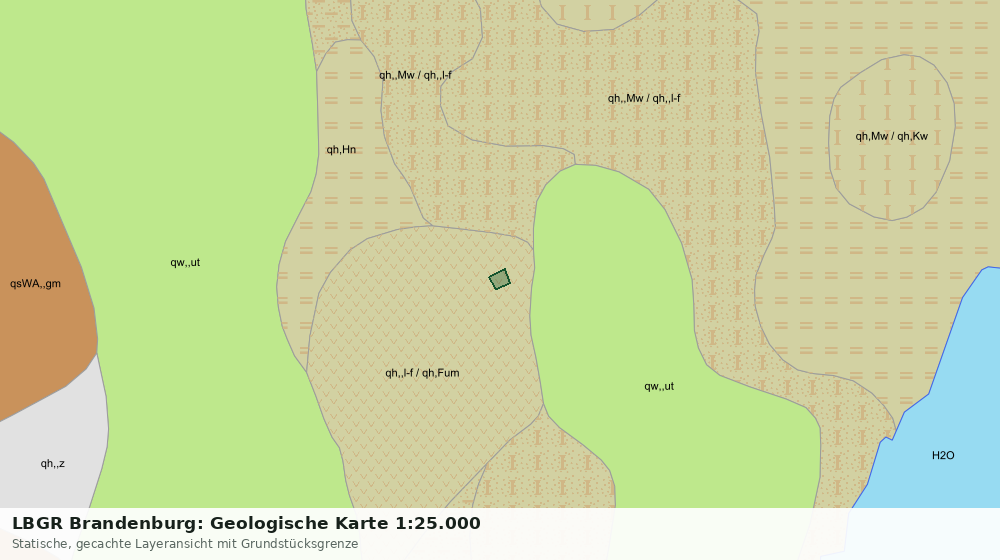 Statische Kartenansicht: LBGR Brandenburg: Geologische Karte 1:25.000