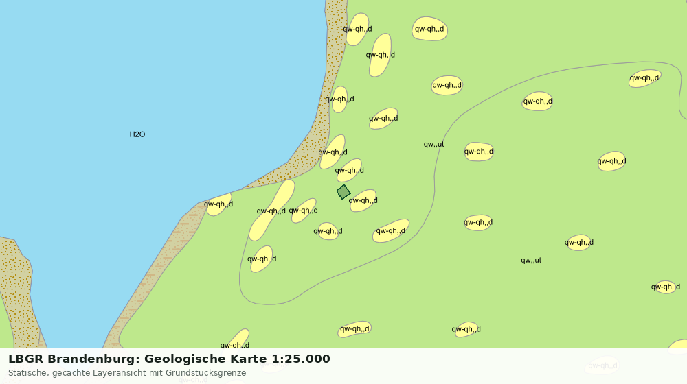 Statische Kartenansicht: LBGR Brandenburg: Geologische Karte 1:25.000