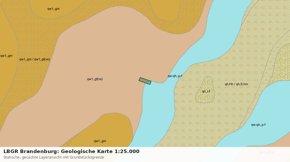 Statische Kartenansicht: LBGR Brandenburg: Geologische Karte 1:25.000