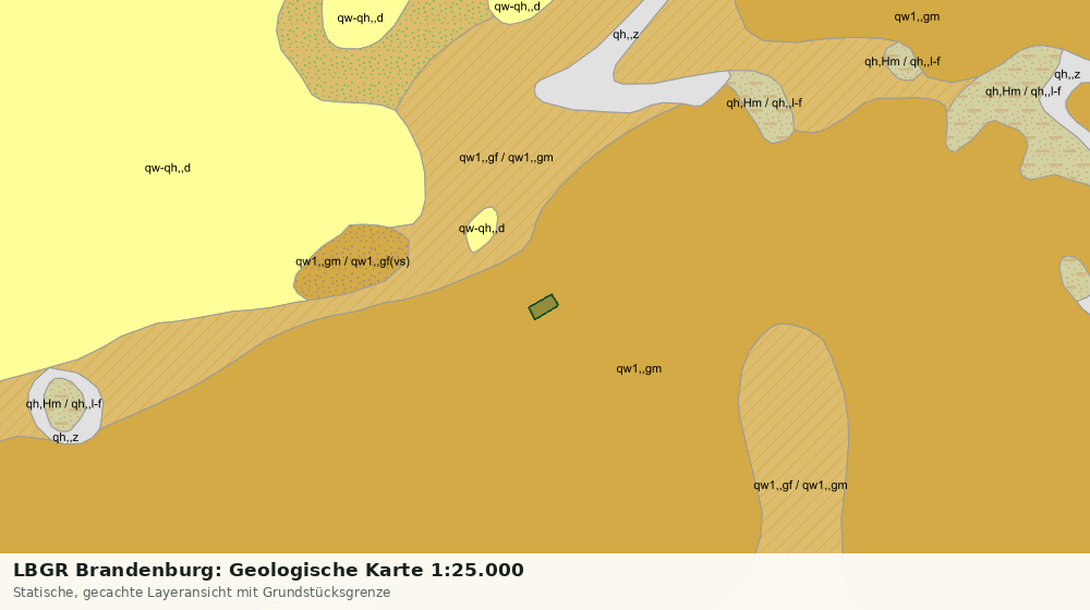 Statische Kartenansicht: LBGR Brandenburg: Geologische Karte 1:25.000