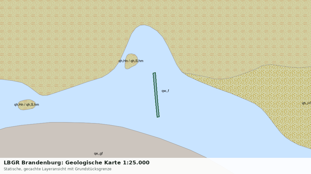 Statische Kartenansicht: LBGR Brandenburg: Geologische Karte 1:25.000