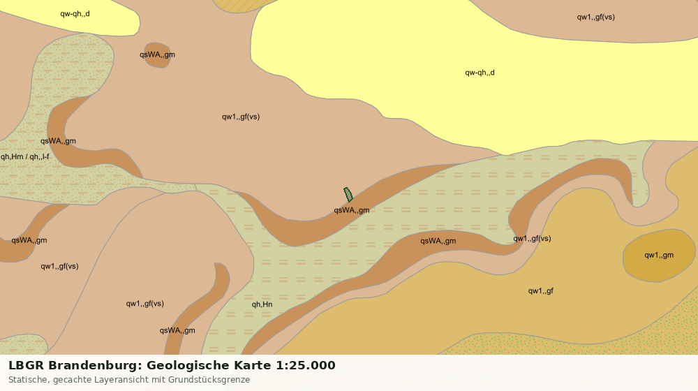 Statische Kartenansicht: LBGR Brandenburg: Geologische Karte 1:25.000
