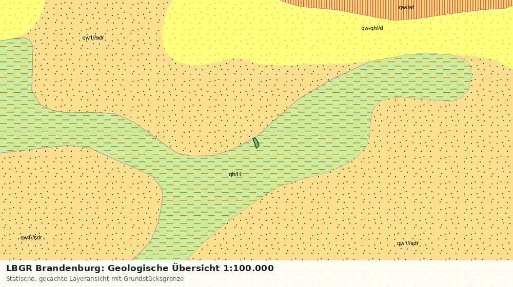 Statische Kartenansicht: LBGR Brandenburg: Geologische Übersicht 1:100.000