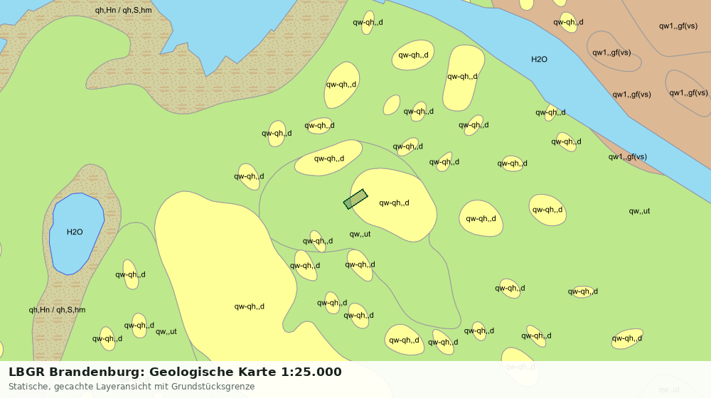 Statische Kartenansicht: LBGR Brandenburg: Geologische Karte 1:25.000