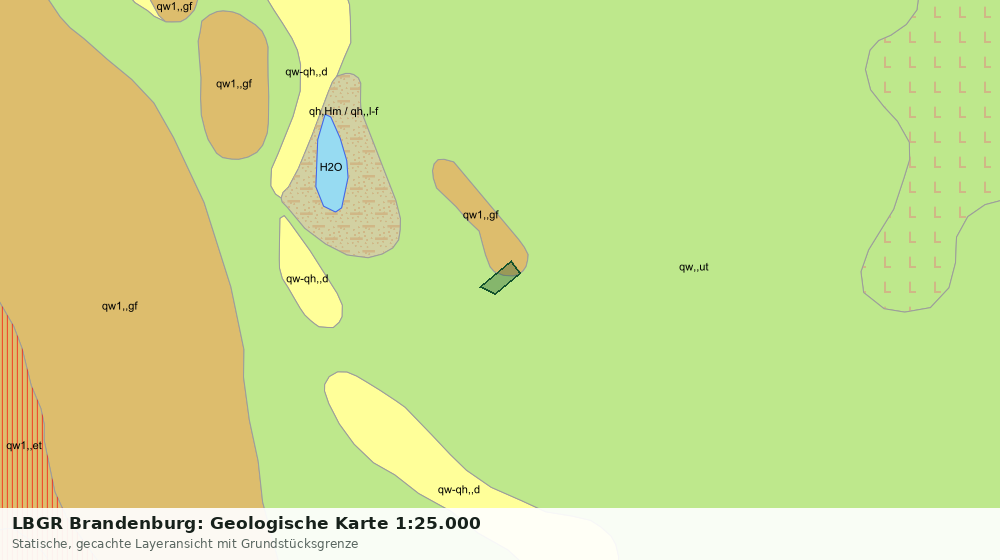 Statische Kartenansicht: LBGR Brandenburg: Geologische Karte 1:25.000