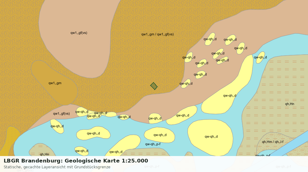 Statische Kartenansicht: LBGR Brandenburg: Geologische Karte 1:25.000